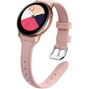 4wrist Slim bőr óraszíj a Samsung Galaxy Watch-hoz  - Pink 20 mm