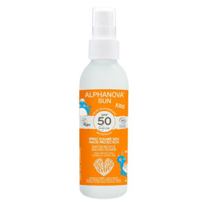 ALPHANOVA SUN napvédő gyermek spray újrahasznosítható csomagolásban SPF 50 BIO 125 g