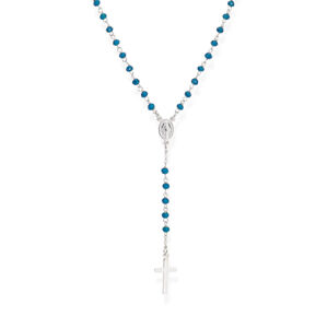 Amen Rosary CROBBL4 eredeti ezüst nyaklánc modern kristályokkal