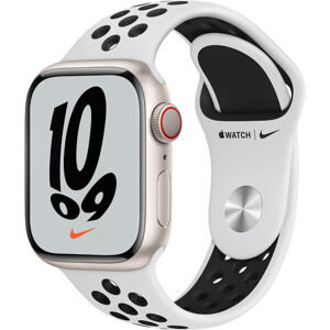 Apple Apple Watch Series Nike 7 GPS 45mm Starlight, Platinum/Black Sport Band