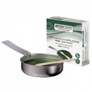 Arcocere Cera A Caldo Green (Hot Wax) 120 g szőrtelenítő viasz serpenyővel