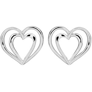 Art Diamond Ezüst szív fülbevaló csavarral gyémántokkal DAGUP1260S