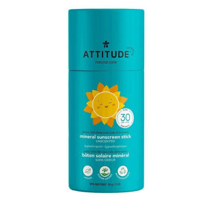Attitude Gyermek100% ásvány  illatmentes napvédő egész testre SPF 30 szag nélkül 85 g