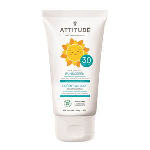 Attitude Gyermek 100% illatmentes ásványi napvédő krém ATTITUDE SPF 30 150 g