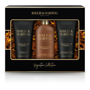 Baylis & Harding Testápoló készlet férfiaknak Signature Men`s Black Pepper & Ginseng 3 db