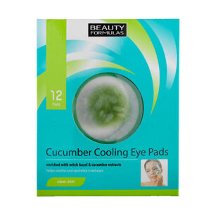 Beauty Formulas Hűsítő szempárnák (Cucumber Cooling Eye Pads) 12 db