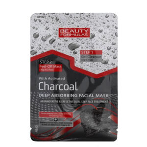 Beauty Formulas Tisztító bőrápoló aktív szénnel 2in1(Charcoal Deep Absorbing Facial Mask) 13 g