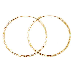 Beneto Divatos aranyozott karika ezüst fülbevaló AGUC2439/SCS-GOLD 3 cm