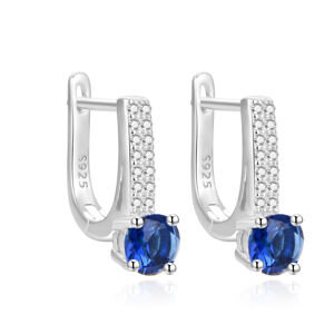 Beneto Eredeti ezüst fülbevaló kék cirkónium kövekkel AGUC2407L