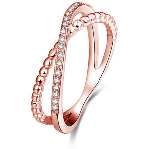 Beneto Rózsaszín aranyozott ezüst AGG195 gyűrű 60 mm