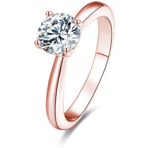 Beneto Rózsaszín aranyozott ezüst gyűrű AGG201 kristályokkal 54 mm