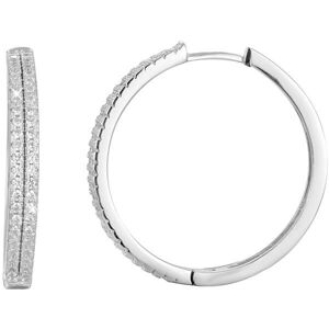 Beneto Ezüst fülbevaló gyűrűk AGU1154 kristályokkal