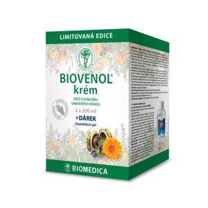 Biomedica Limitált kiadású Biovenol krém 2 x 200 ml + AJÁNDÉK FERTŐTLENÍTŐ GÉL 100 ml