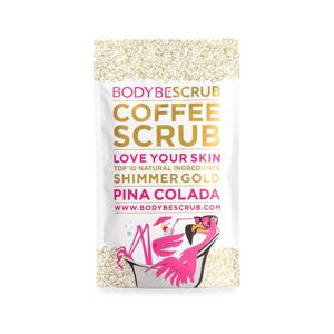BODYBE Kávés bőrradír csillogó hatással  Pina Colada (Coffee Scrub Shimmer Gold) 200 g