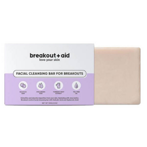 Breakout+aid Tisztító szappan problémás bőrre szalicilsavval  (Facial Cleansing Bar For Breakouts) 100 g