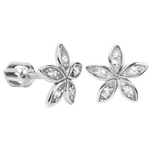 Brilio Silver Virág fülbevaló kristályokkal 436 001 00438 04