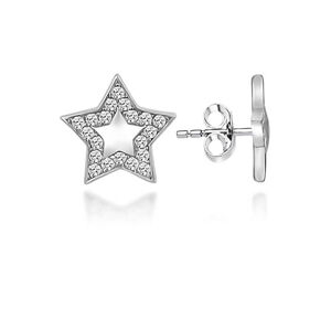 Brilio Silver Ezüst csillag fülbevalók cirkónium kövekkel LME0751