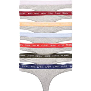 Calvin Klein 7 PACK - női tanga alsó CK One QF5937E-W56 XL