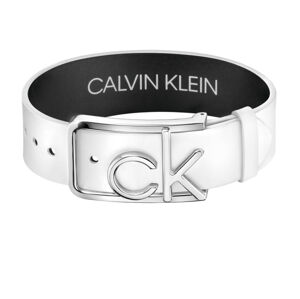 Calvin Klein Fehér bőr karkötő  Buckle KJDTWB090100
