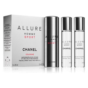 Chanel Allure Homme Sport Cologne - EDC 20 ml (újratöltő flakon) + utántöltő 2 x 20 ml