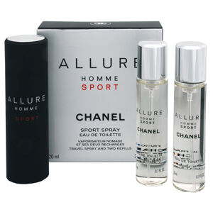 Chanel Allure Homme Sport - EDT 20 ml (újratölthető palack) + utántöltő 2 x 20 ml 60 ml