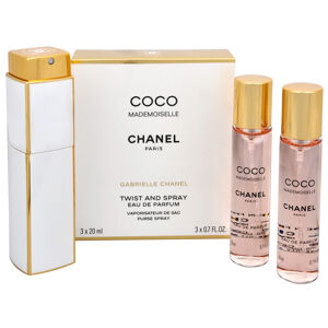 Chanel Coco Mademoiselle - EDP 20 ml (újratölthető palack) + EDP  utántöltő 2 x 20 ml 60 ml