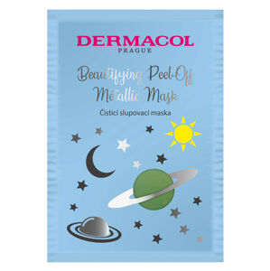 Dermacol Tisztító lehúzható maszk  (Beautifying Brightening Peel-Off Metallic Mask) 15 ml