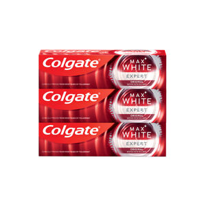 Colgate Fehérítő fogkrém Max White Expert Bulldog Original 3 x 75 ml