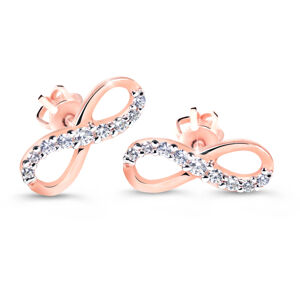 Cutie Diamonds Elegáns rózsaszín arany fülbevalók végtelen alakú gyémántokkal  DZ60149-30-00-X-4