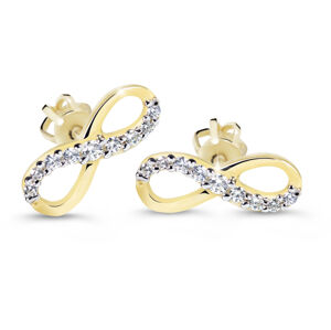 Cutie Diamonds Elegáns sárga arany fülbevalók végtelen alakú gyémántokkal  DZ60149-30-00-X-1