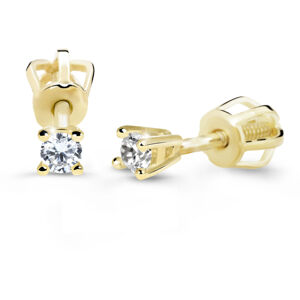 Cutie Diamonds Minimalistasárga arany fülbevalók gyémántokkalDZ60129-30-00-X-1