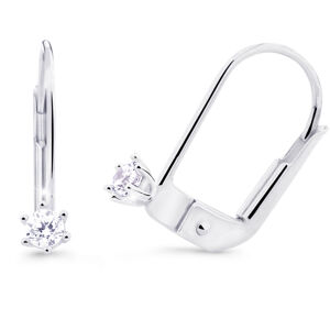 Cutie Diamonds Minimalista fehér arany fülbevalók gyémántokkalDZ8020-55-00-X-2