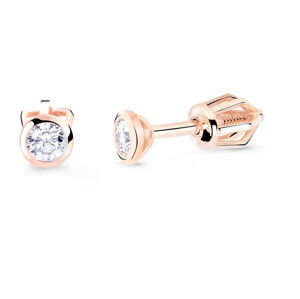 Cutie Diamonds Minimalista bedugós rózsaszín arany fülbevalók gyémántokkal DZ8007-30-00-X-4