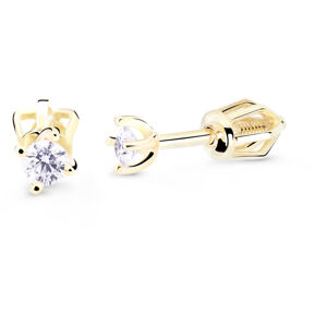 Cutie Diamonds Minimalista bedugós sárga arany fülbevalók gyémántokkal DZ8014-30-00-X-1