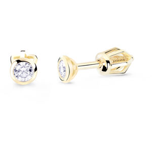 Cutie Diamonds Minimalista bedugós sárga arany fülbevalók gyémántokkal DZ8007-30-00-X-1