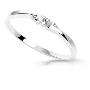 Cutie Diamonds Minimalistafehér arany gyűrű gyémántokkal DZ6714-3053-00-X-2 61 mm