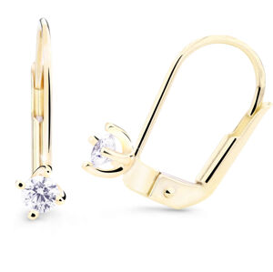 Cutie Diamonds Gyengéd lógó sárga arany fülbevalók gyémántokkal  DZ8014-55-00-X-1