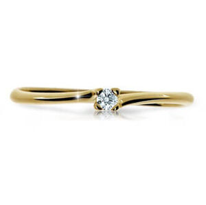 Cutie Diamonds Csillogó sárga arany gyűrű gyémánttal DZ6733-2948-00-X-1 60 mm