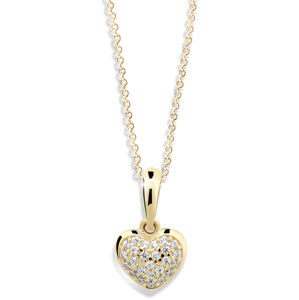 Cutie Jewellery Arany szív alakú medál cirkóniumokkal  Z6295-2383-40-10-X-1