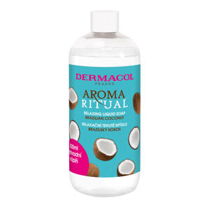 Dermacol Relaxáló folyékony szappan brazil kókuszdió  Aroma Ritual Brazil kókusz (Relaxing Liquid Soap) - utántöltő 500 ml