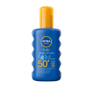 Nivea Gyermekek színes napvédő spray  OF 50+ (Moisture Sun spray) 200 ml