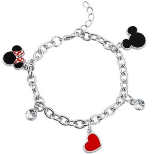Disney Stílusos lány karkötő medálokkal Mickey és Minnie BH00228RL-65