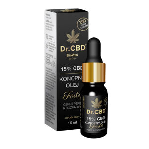 Dr. CBD 15% CBD kenderolaj Forte fekete borssal és rozmaringgal 10 ml