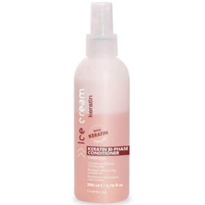 Inebrya Ice Cream Keratin kétfázisú öblítést nem igénylő kondicionáló (Keratin Bi-Phase Conditioner) 200 ml