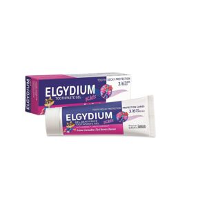 ELGYDIUM Fluorinnal és erdei gyümölcsízű géles fogkrém 2-6 éves gyermekek számára  Kids 50 ml