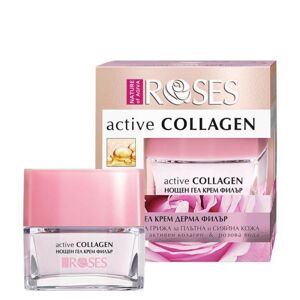 ELLEMARE Ékszakai gélkrém érett bőrre  Roses Active Collagen (Wrinkle Filler Gel Cream) 30 ml