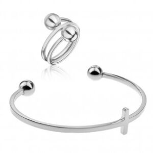 Emily Westwood Bájos acél ékszer készlet WS100S gyűrű, karkötő)