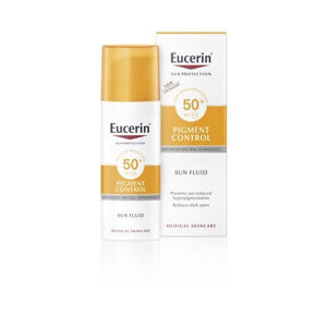 Eucerin Arcvédő fényvédő emulzió pigmentvezérlés SPF 50+ (Pigment Control Sun Fluid) 50 ml
