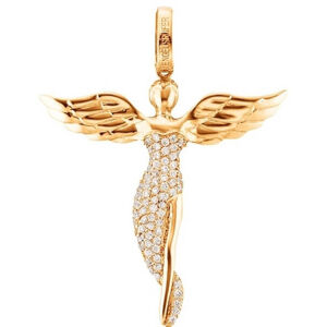 Engelsrufer Aranyozott angyal medál ERP-ANGEL-G cirkóniával 5,2 cm