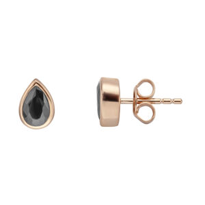 Esprit Apró bronz fülbevaló fekete kristályokkal ESER01741200
